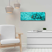 Quadro Decorativo em Tela Multicolor 30x90cm com Moldura de Pinho - Arte Moderna para Decoração de Interiores