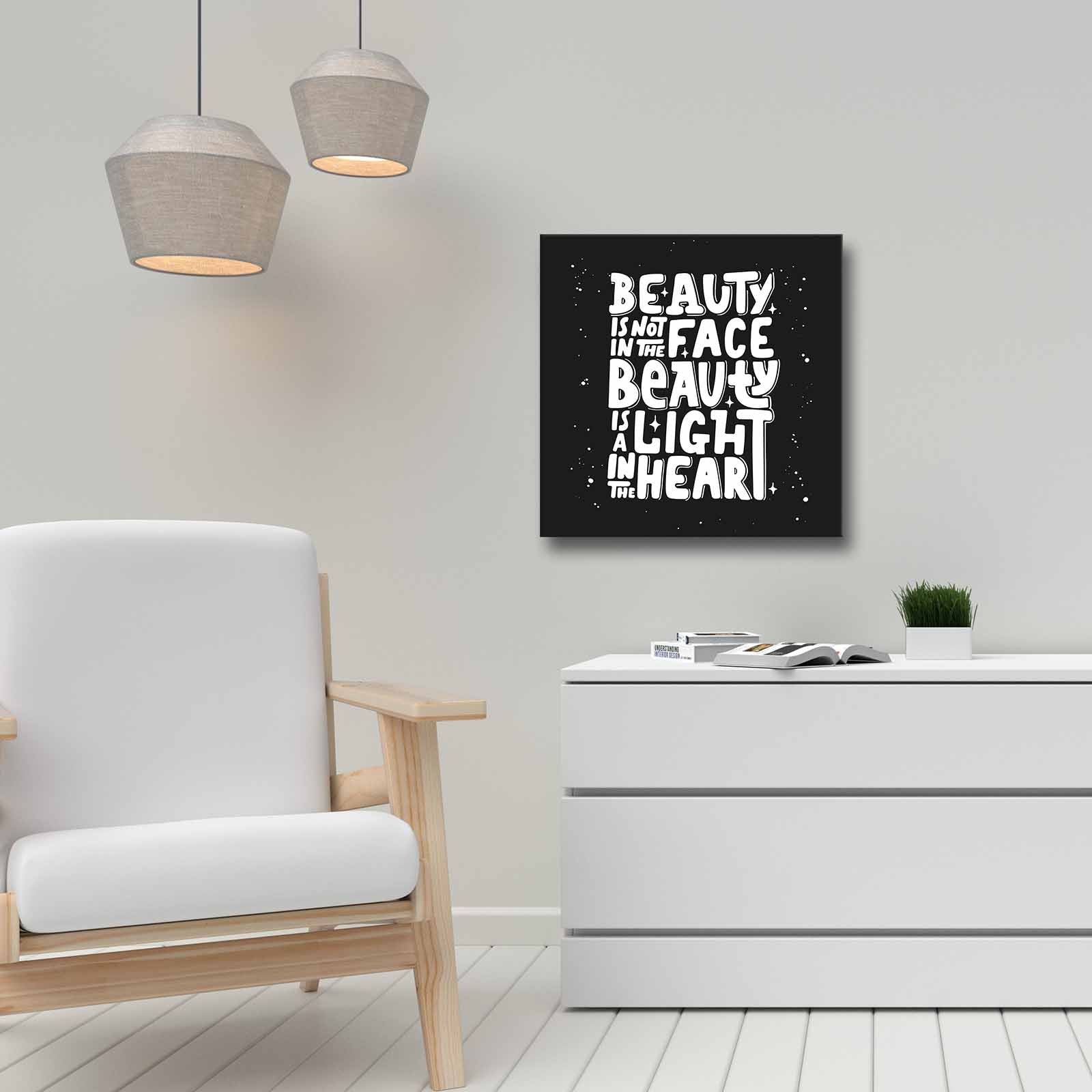 Quadro Decorativo em Tela 45x45cm - Pintura Multicolor com Moldura de Pinho Natural