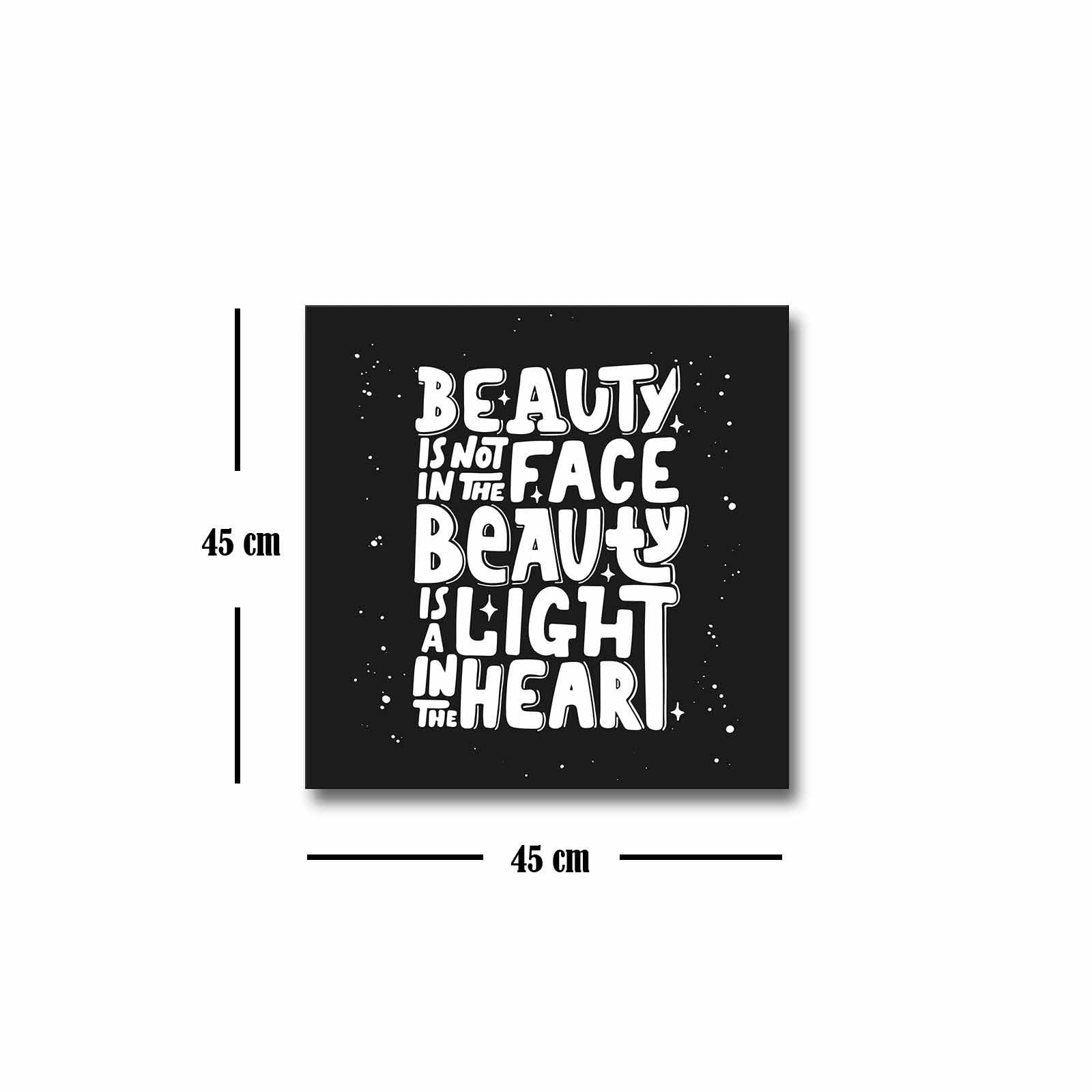 Quadro Decorativo em Tela 45x45cm - Pintura Multicolor com Moldura de Pinho Natural