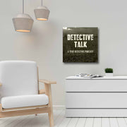 Quadro Decorativo em Tela 45x45cm - Pintura Multicolor com Moldura de Pinho Natural