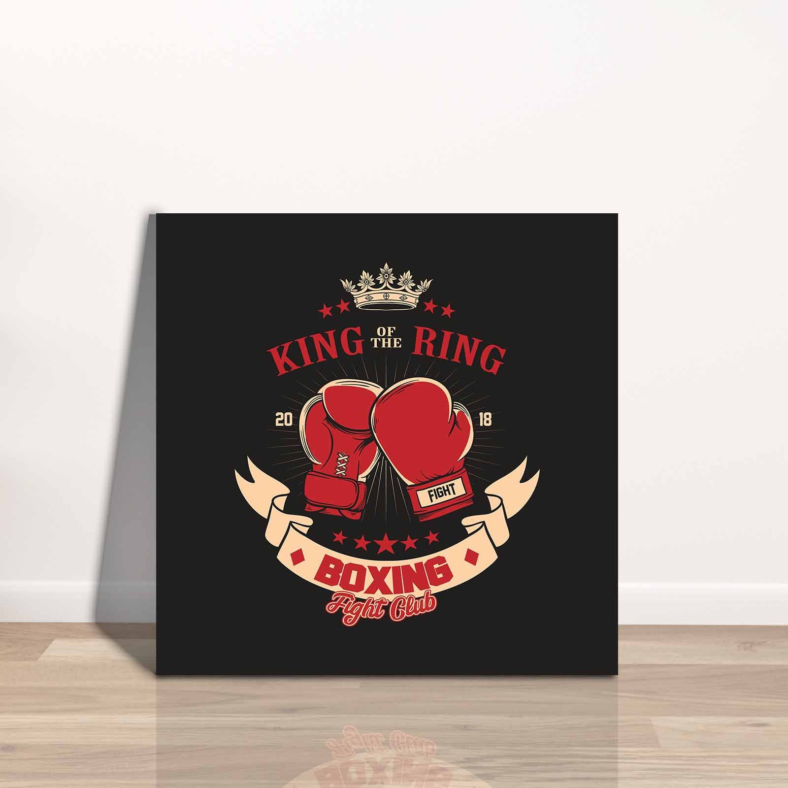 Quadro Decorativo em Tela 45x45cm - Pintura Multicolor com Moldura de Pinho Natural