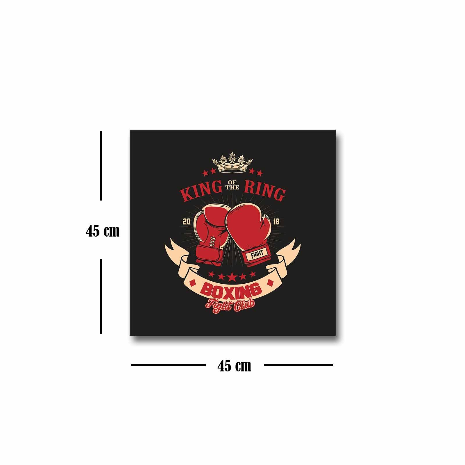 Quadro Decorativo em Tela 45x45cm - Pintura Multicolor com Moldura de Pinho Natural