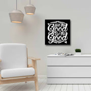 Quadro Decorativo em Tela 45x45cm - Pintura Multicolor com Moldura de Pinho Natural