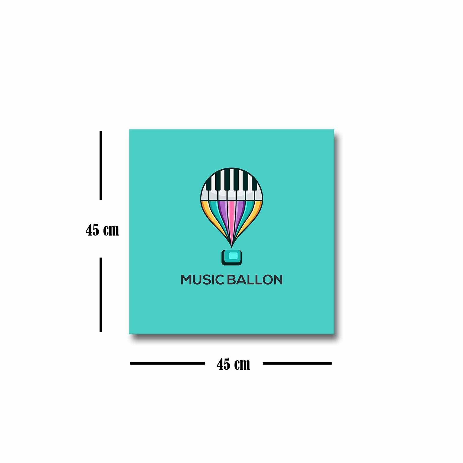 Quadro Decorativo em Tela 45x45cm - Pintura Multicolor com Moldura de Pinho Natural