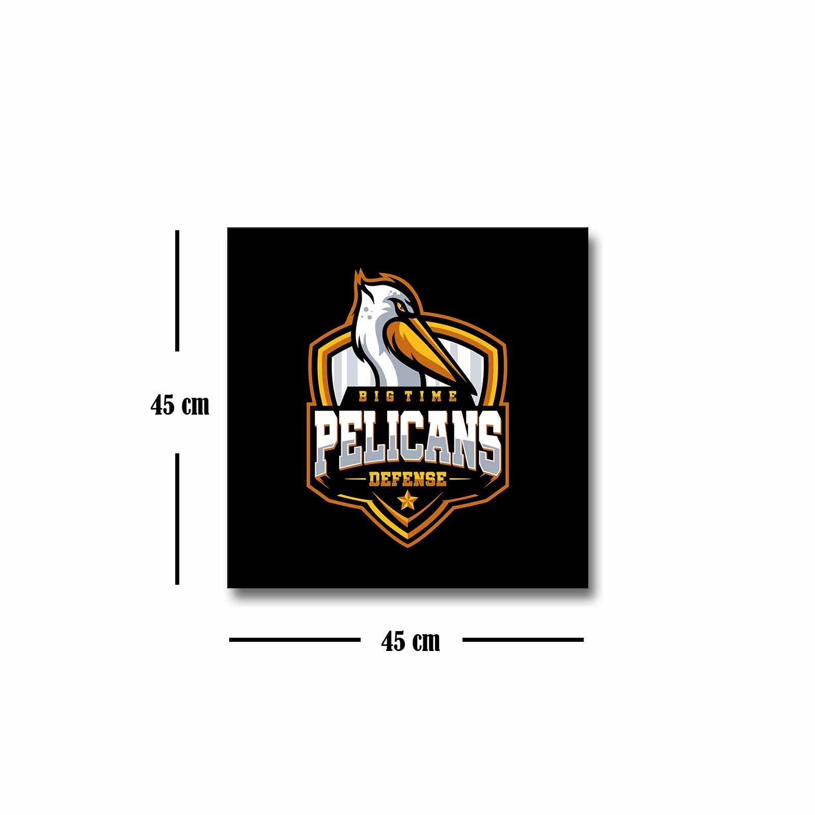 Quadro Decorativo em Tela 45x45cm - Pintura Multicolor com Moldura de Pinho Natural