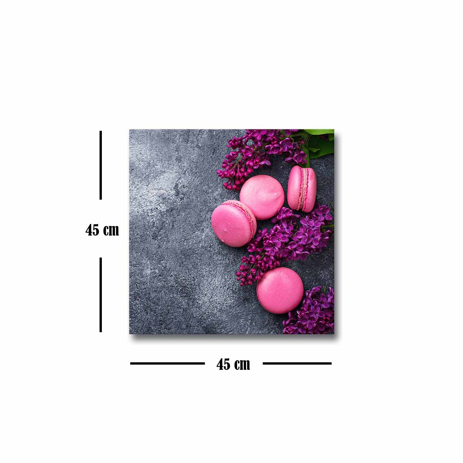 Quadro Decorativo em Tela 45x45cm - Pintura Multicolor com Moldura de Pinho Natural