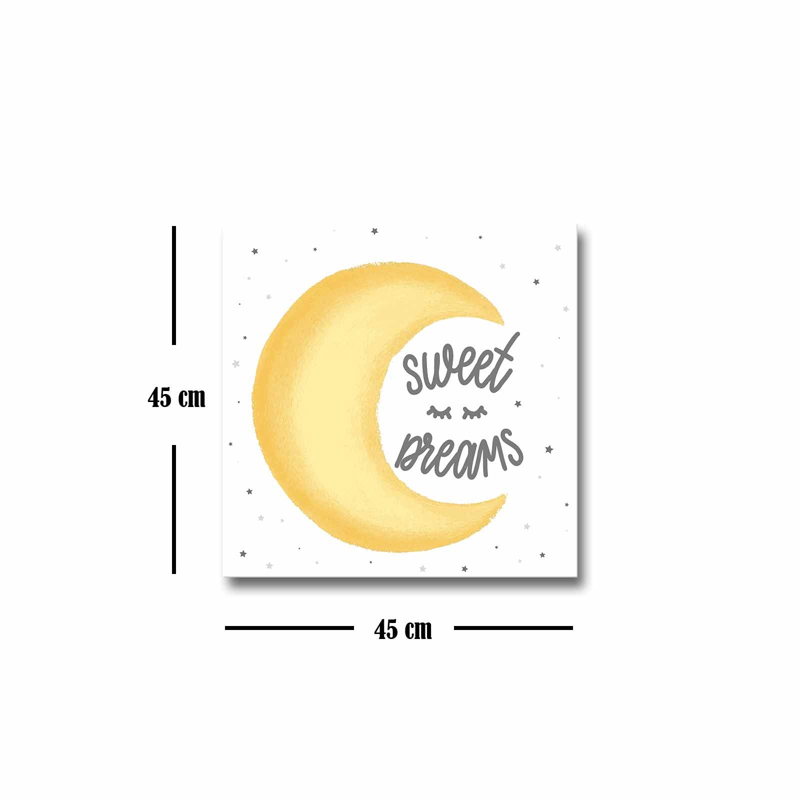 Quadro Decorativo em Tela 45x45cm - Pintura Multicolor com Moldura de Pinho Natural