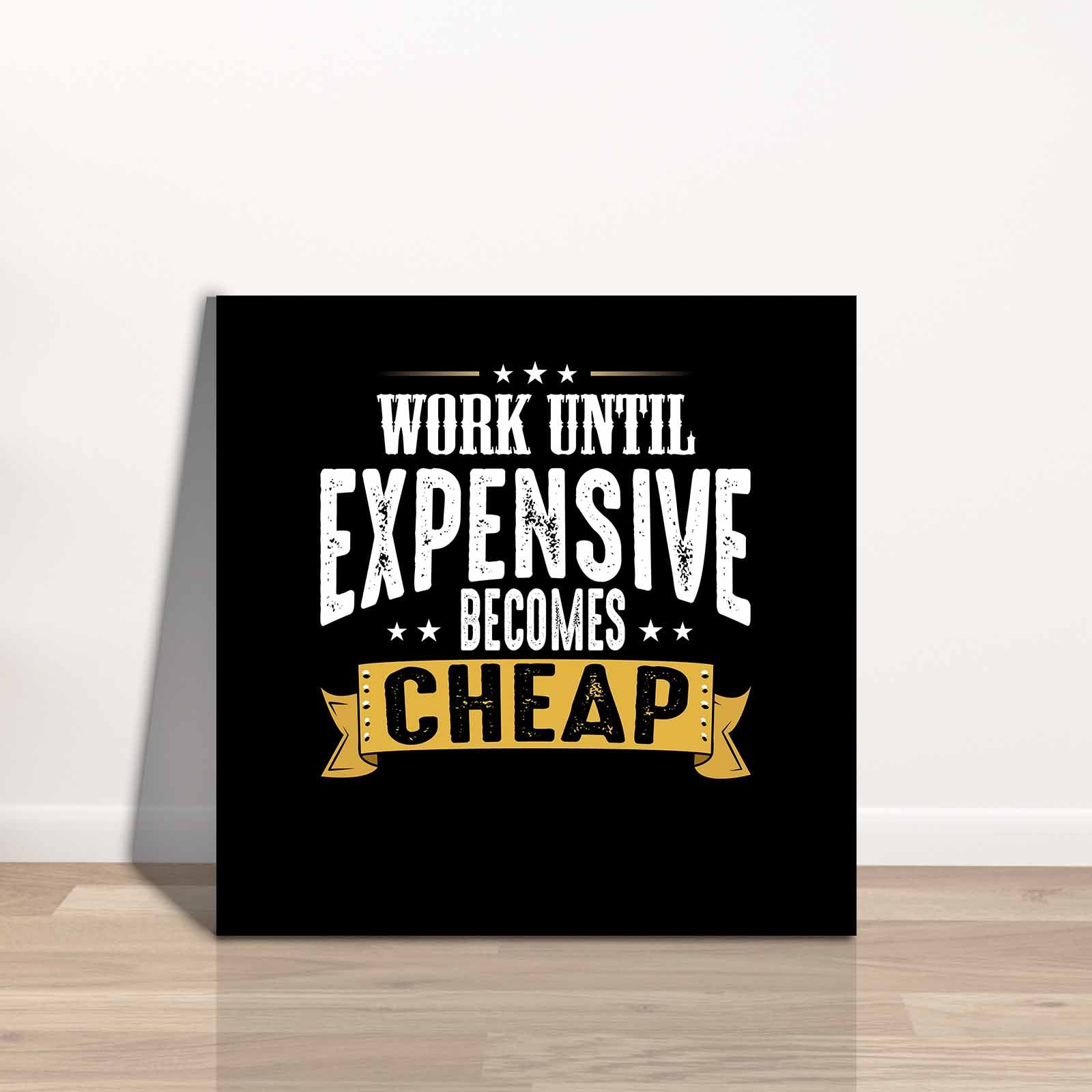 Quadro Decorativo em Tela 45x45cm - Pintura Multicolor com Moldura de Pinho Natural