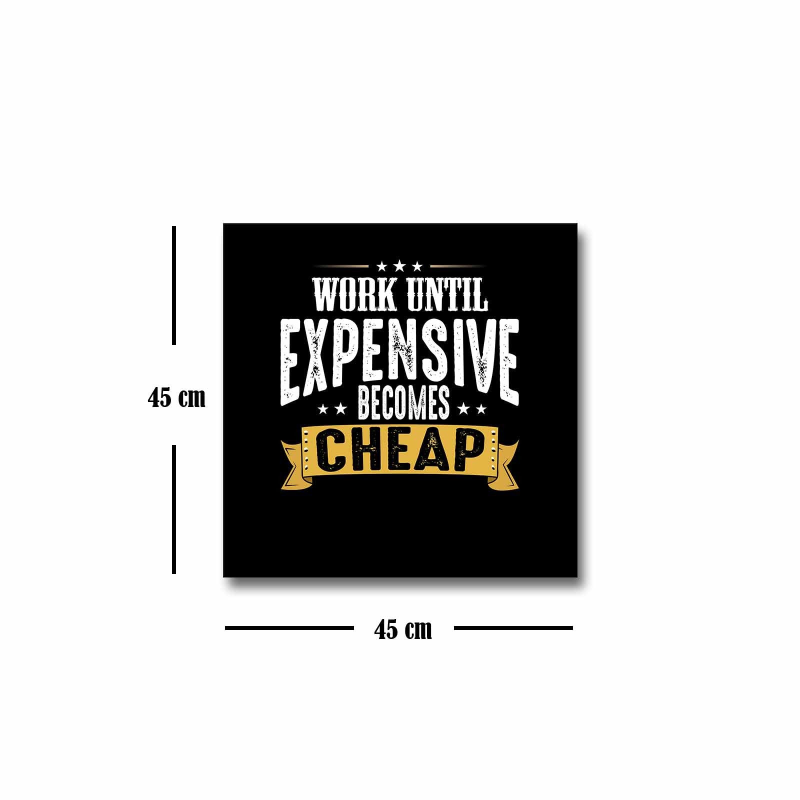 Quadro Decorativo em Tela 45x45cm - Pintura Multicolor com Moldura de Pinho Natural