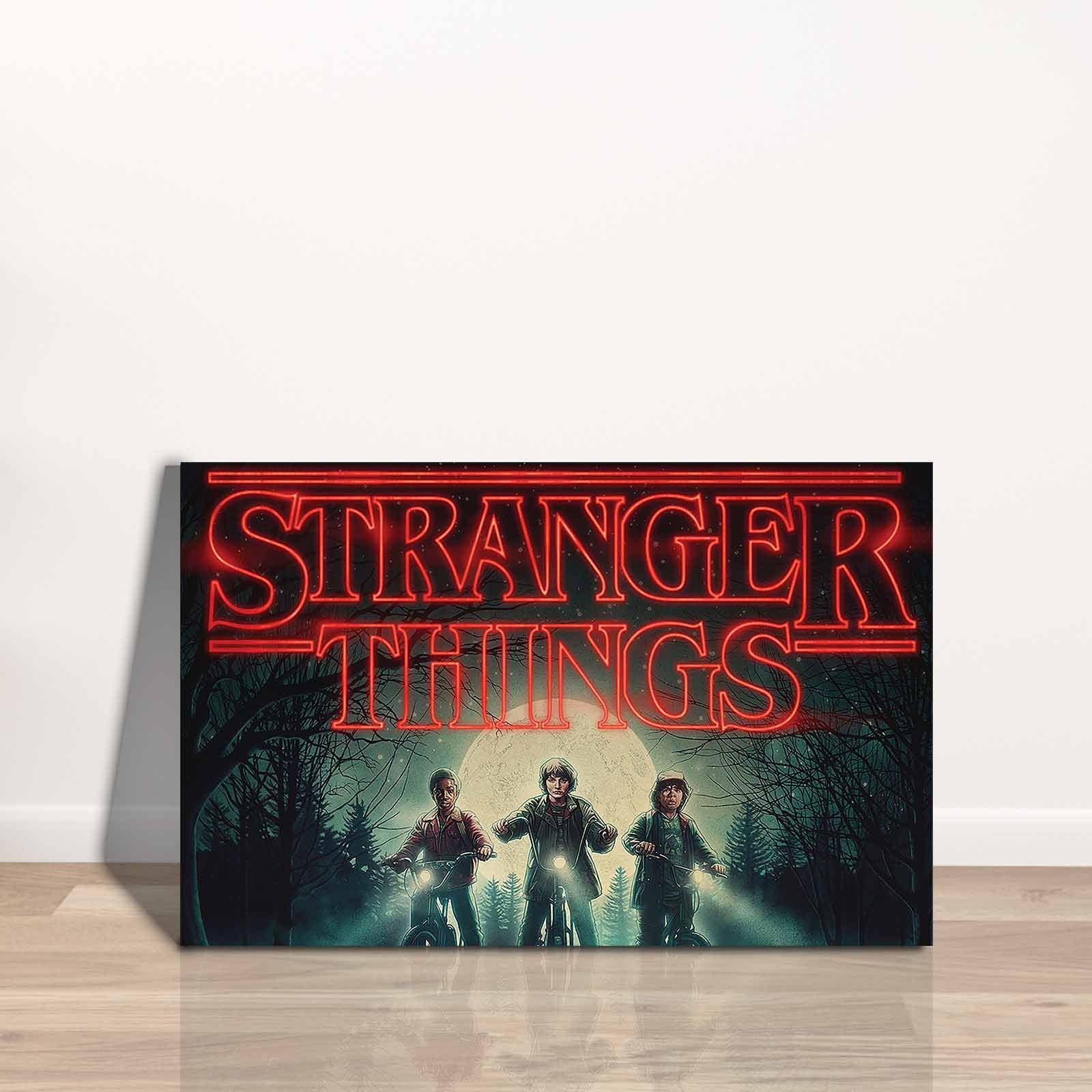 Quadro Decorativo em Tela 45x70cm - Pintura Multicolor com Moldura de Pinho Natural