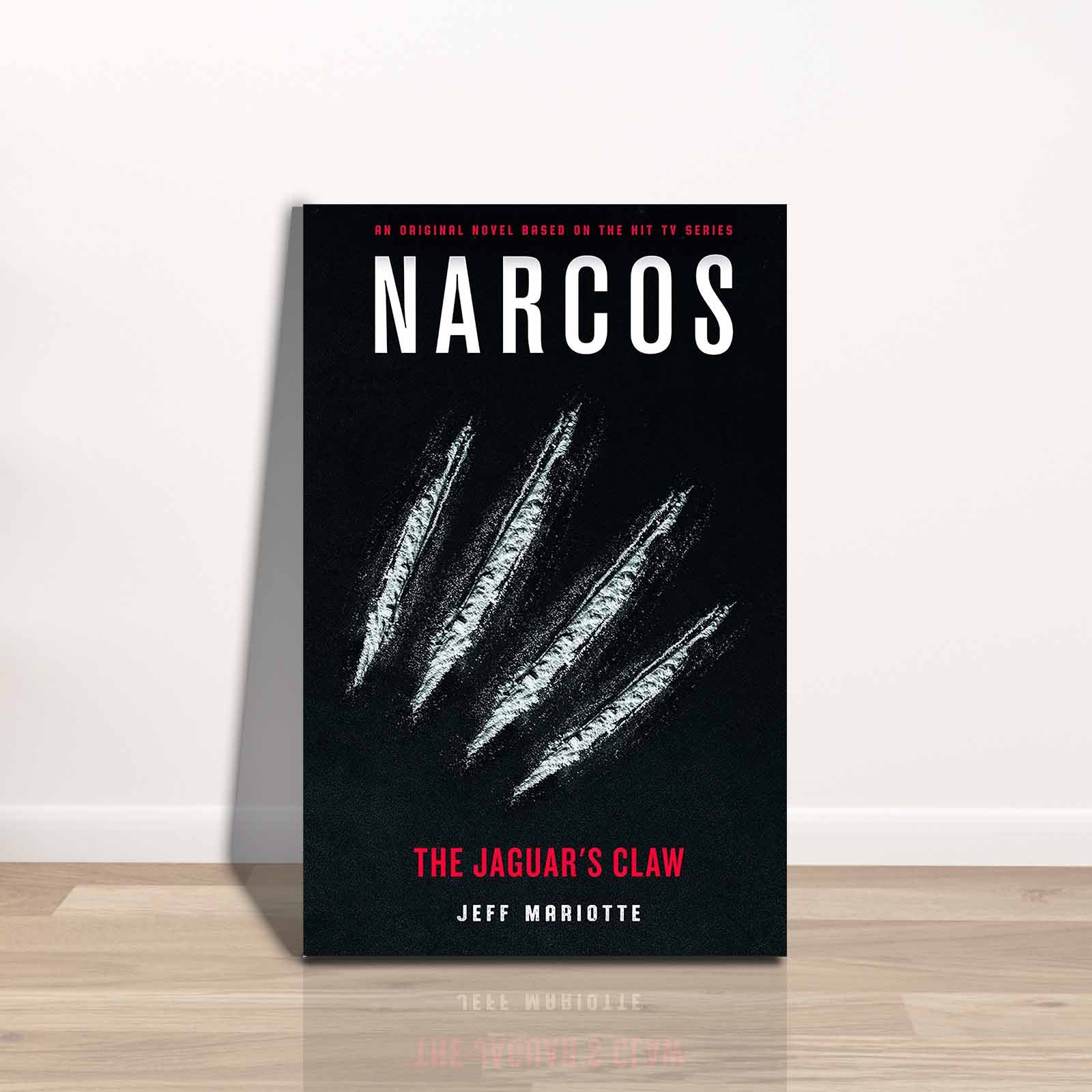 Quadro Decorativo em Tela 45x70cm - Pintura Multicolor com Moldura de Pinho Natural