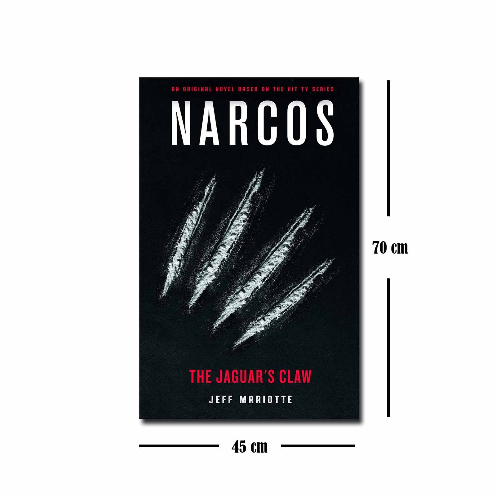 Quadro Decorativo em Tela 45x70cm - Pintura Multicolor com Moldura de Pinho Natural