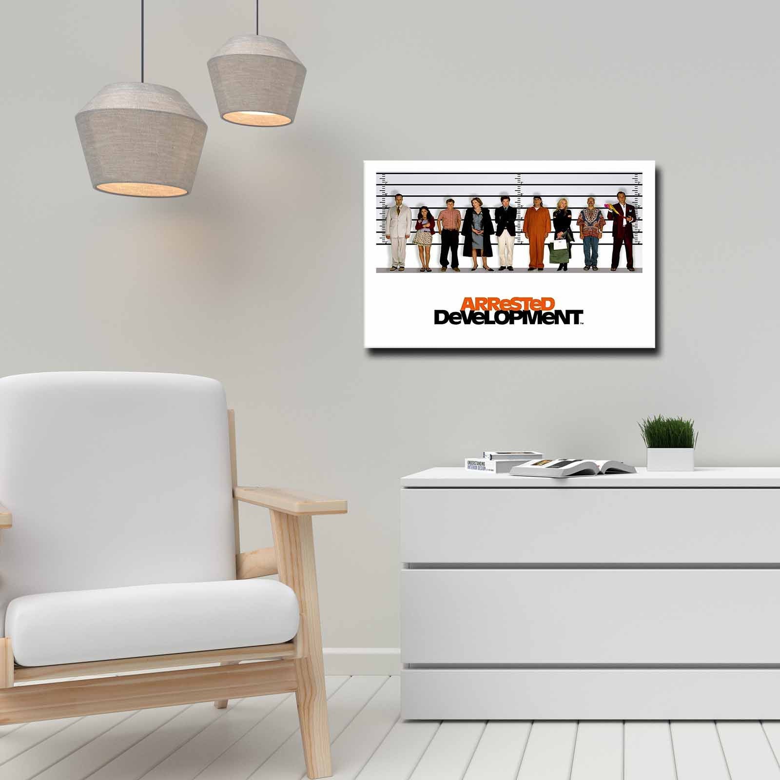 Quadro Decorativo em Tela 45x70cm - Pintura Multicolor com Moldura de Pinho Natural