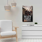 Quadro Decorativo em Tela 45x70cm - Pintura Multicolor com Moldura de Pinho Natural