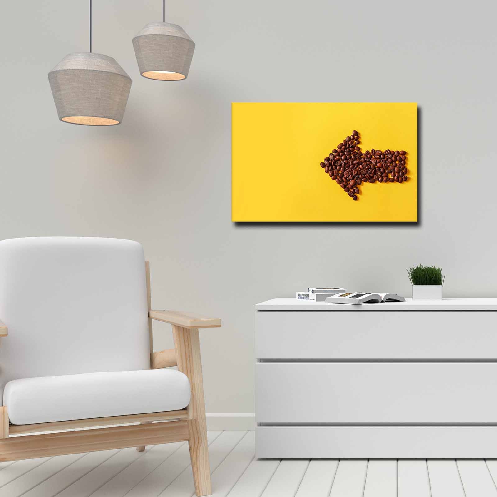 Quadro Decorativo em Tela 45x70cm - Pintura Multicolor com Moldura de Pinho Natural