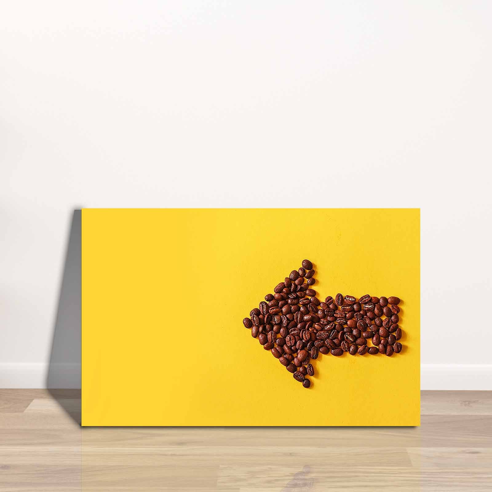 Quadro Decorativo em Tela 45x70cm - Pintura Multicolor com Moldura de Pinho Natural