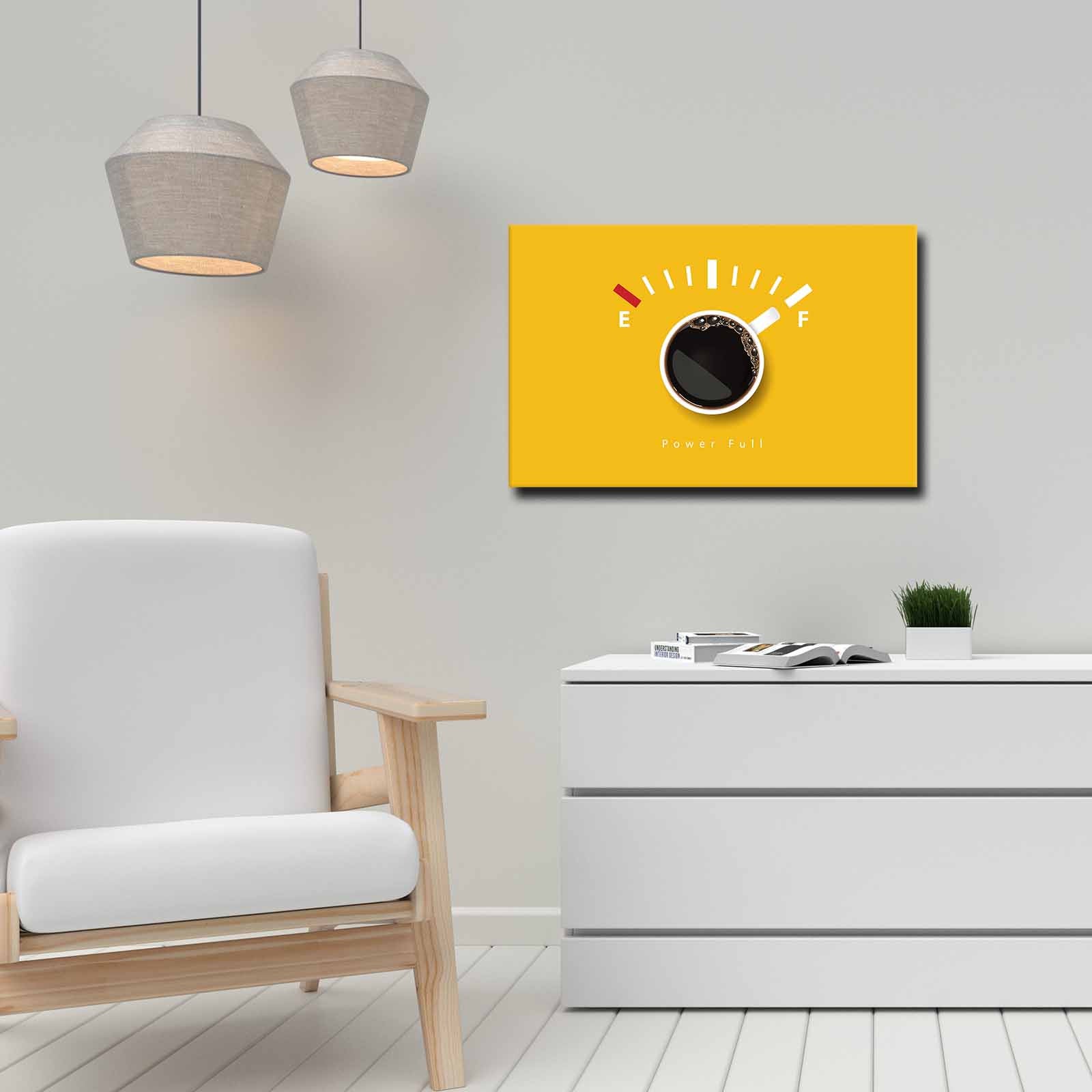 Quadro Decorativo em Tela 45x70cm - Pintura Multicolor com Moldura de Pinho Natural