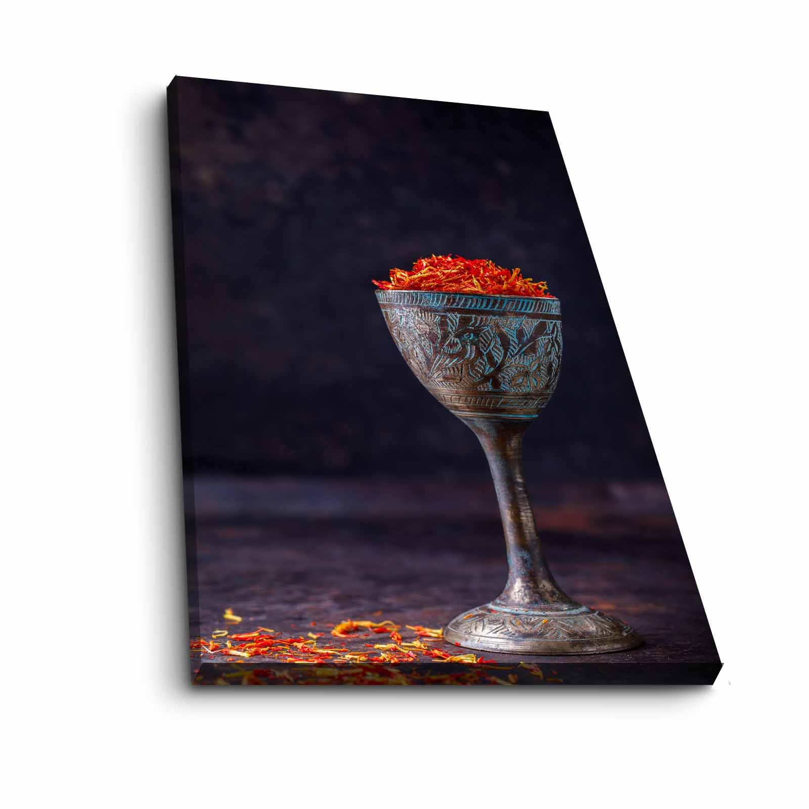 Quadro Decorativo em Tela 45x70cm - Pintura Multicolor com Moldura de Pinho Natural