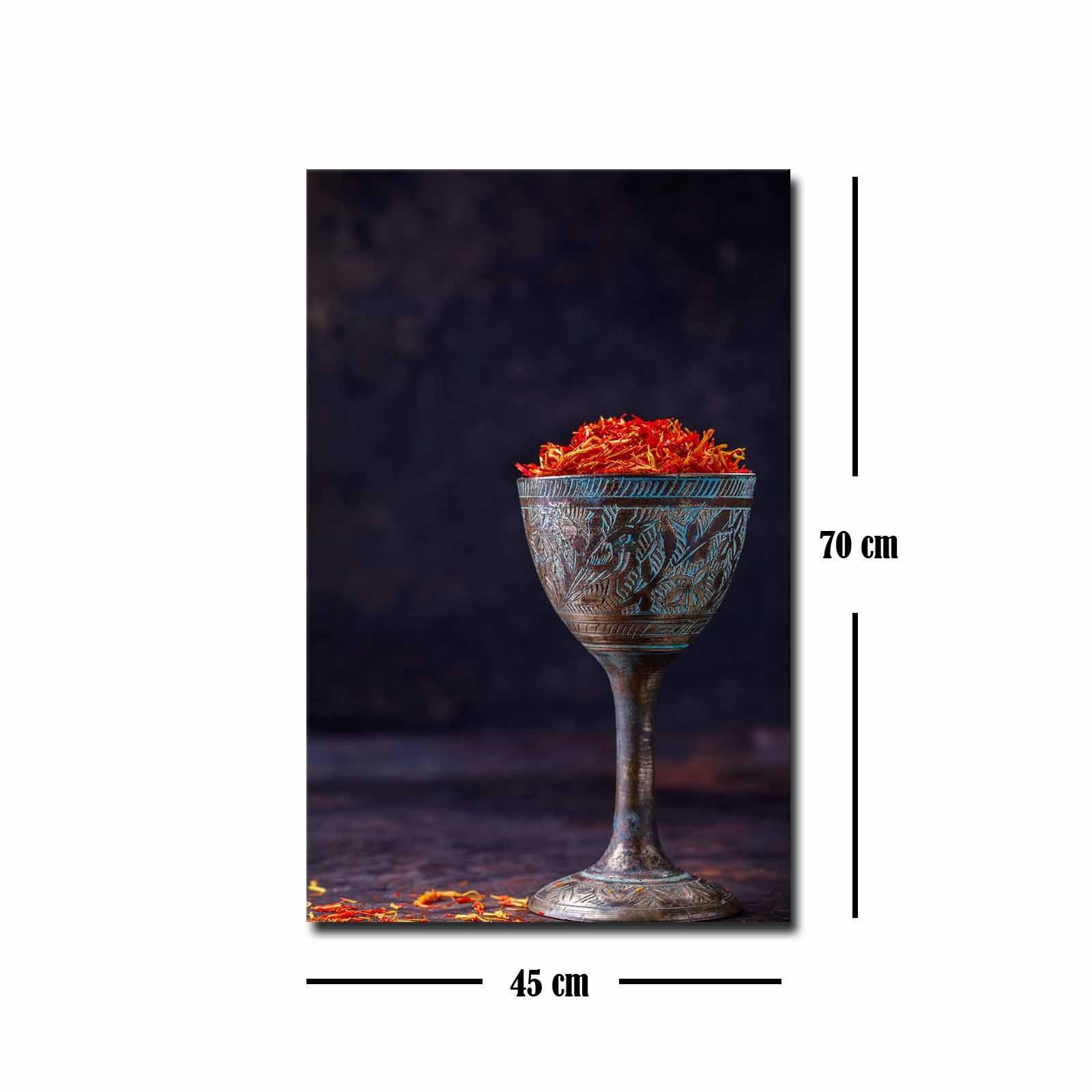 Quadro Decorativo em Tela 45x70cm - Pintura Multicolor com Moldura de Pinho Natural