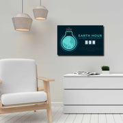 Quadro Decorativo em Tela 45x70cm - Pintura Multicolor com Moldura de Pinho Natural