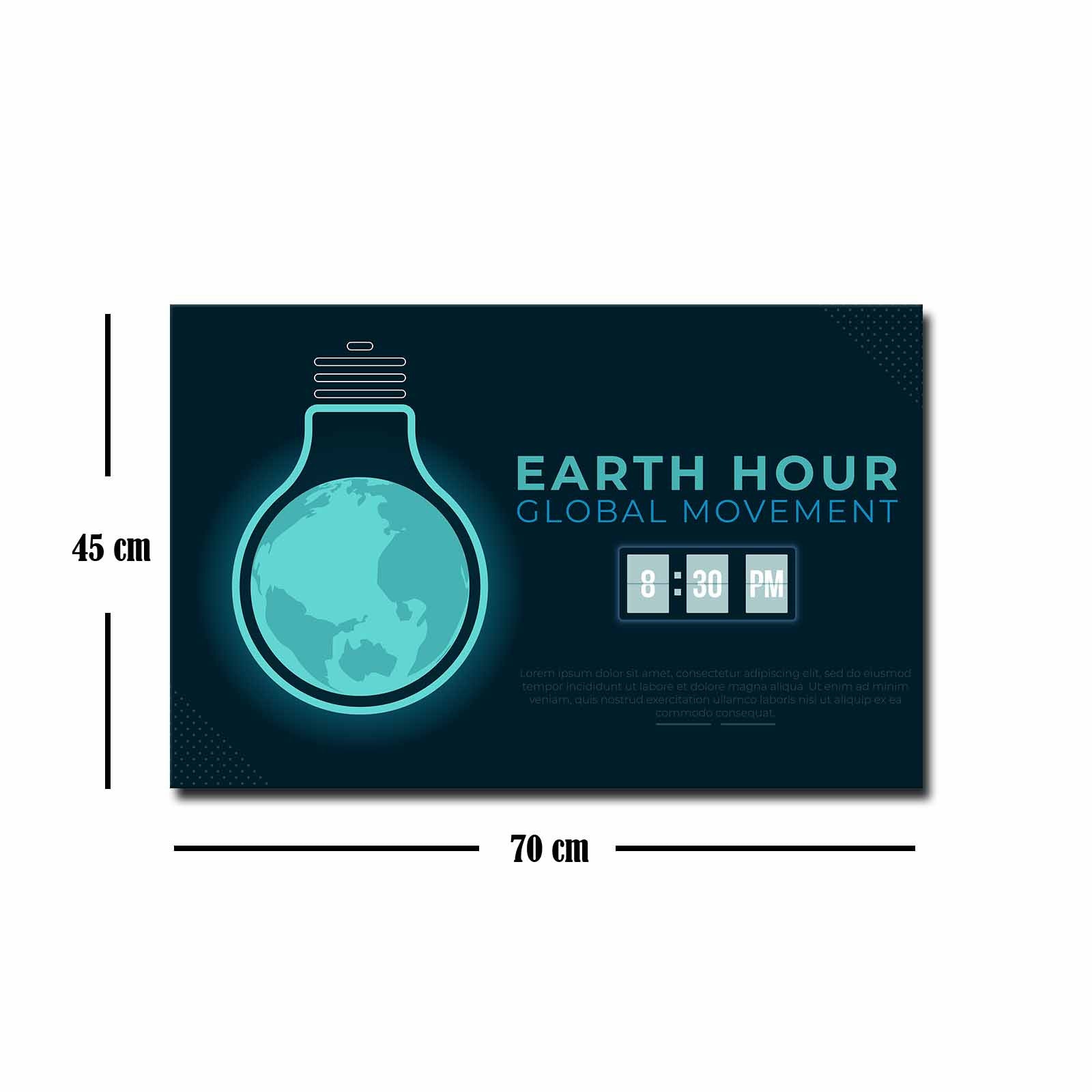 Quadro Decorativo em Tela 45x70cm - Pintura Multicolor com Moldura de Pinho Natural