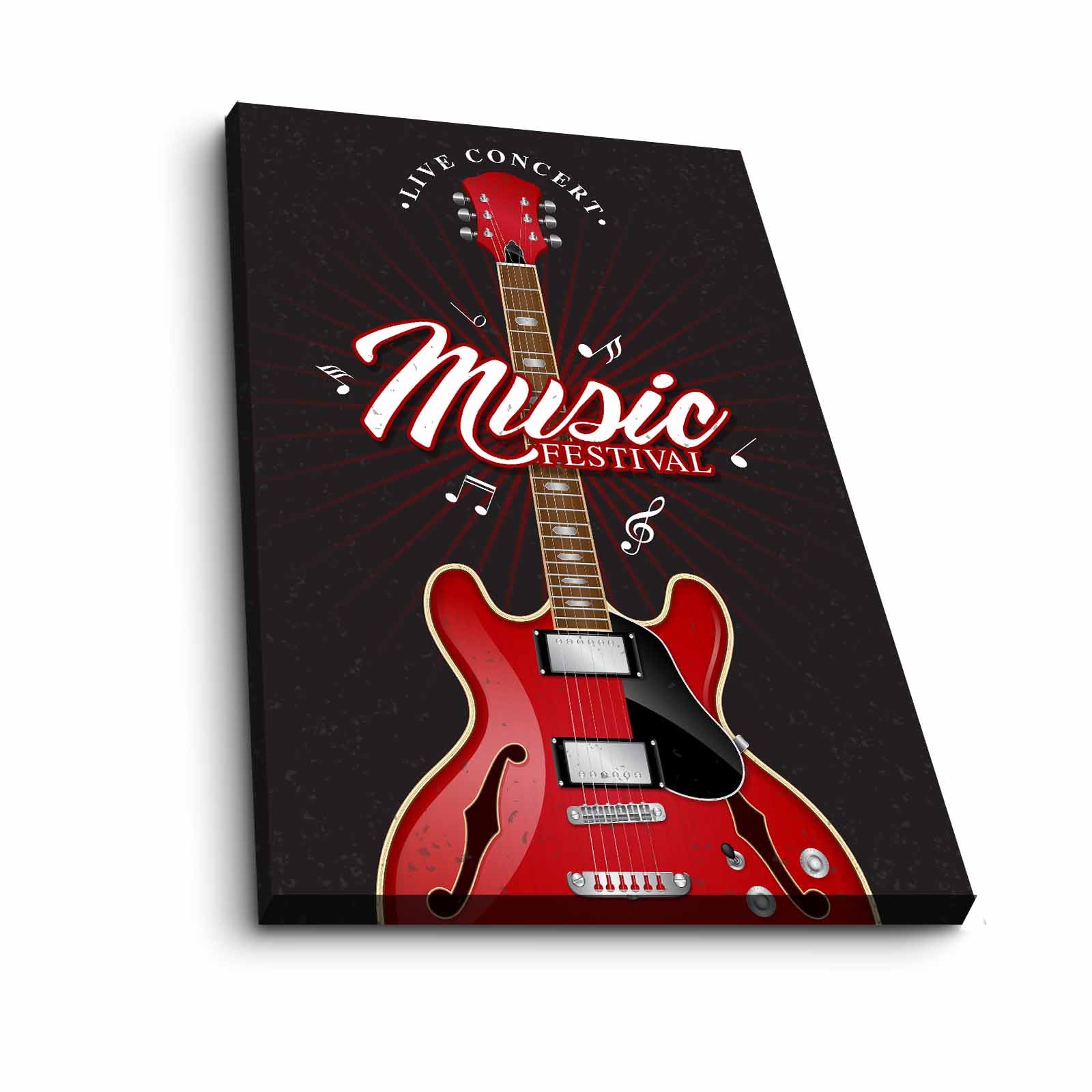 Quadro Decorativo em Tela 45x70cm - Pintura Multicolor com Moldura de Pinho Natural