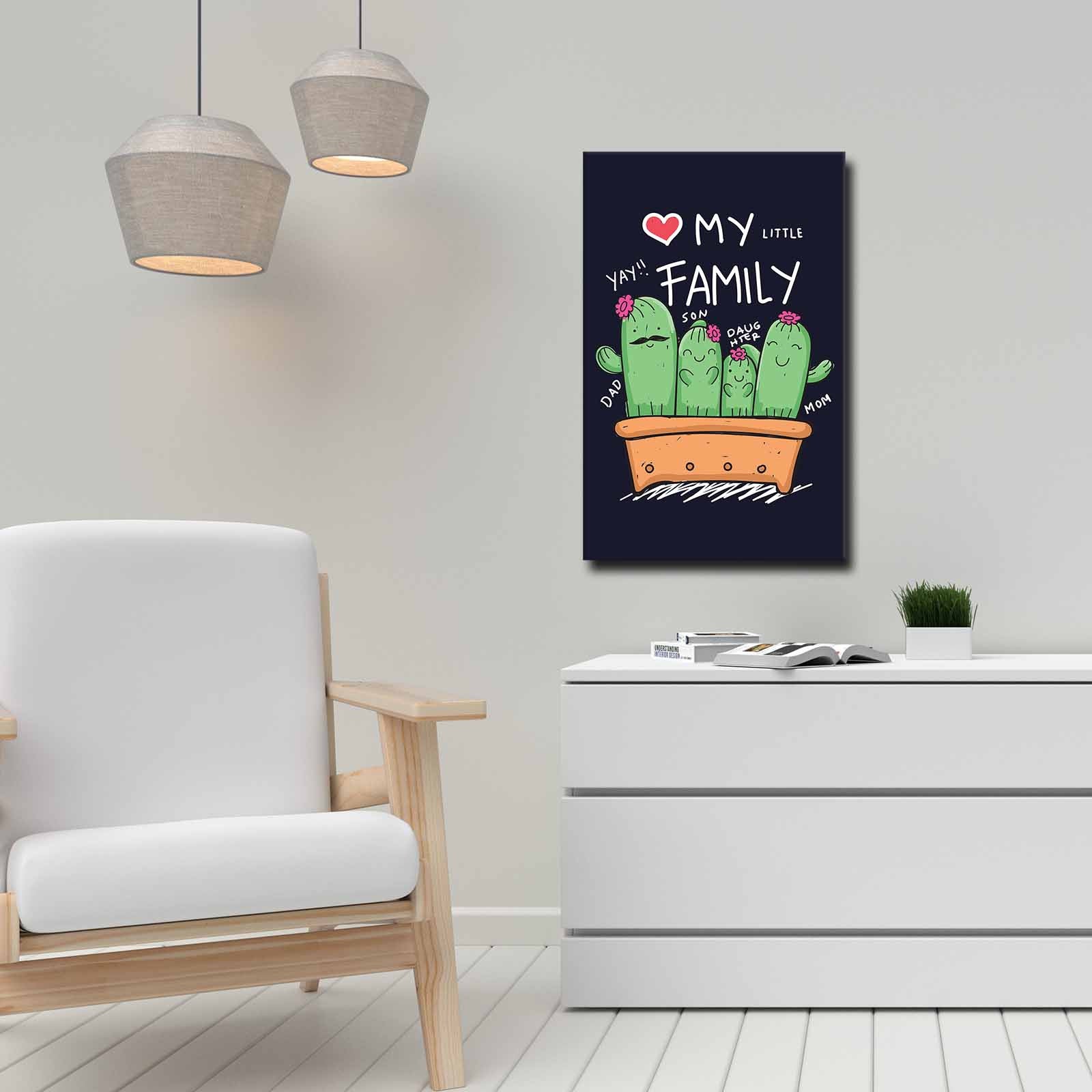 Quadro Decorativo em Tela 45x70cm - Pintura Multicolor com Moldura de Pinho Natural