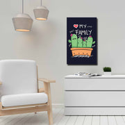 Quadro Decorativo em Tela 45x70cm - Pintura Multicolor com Moldura de Pinho Natural