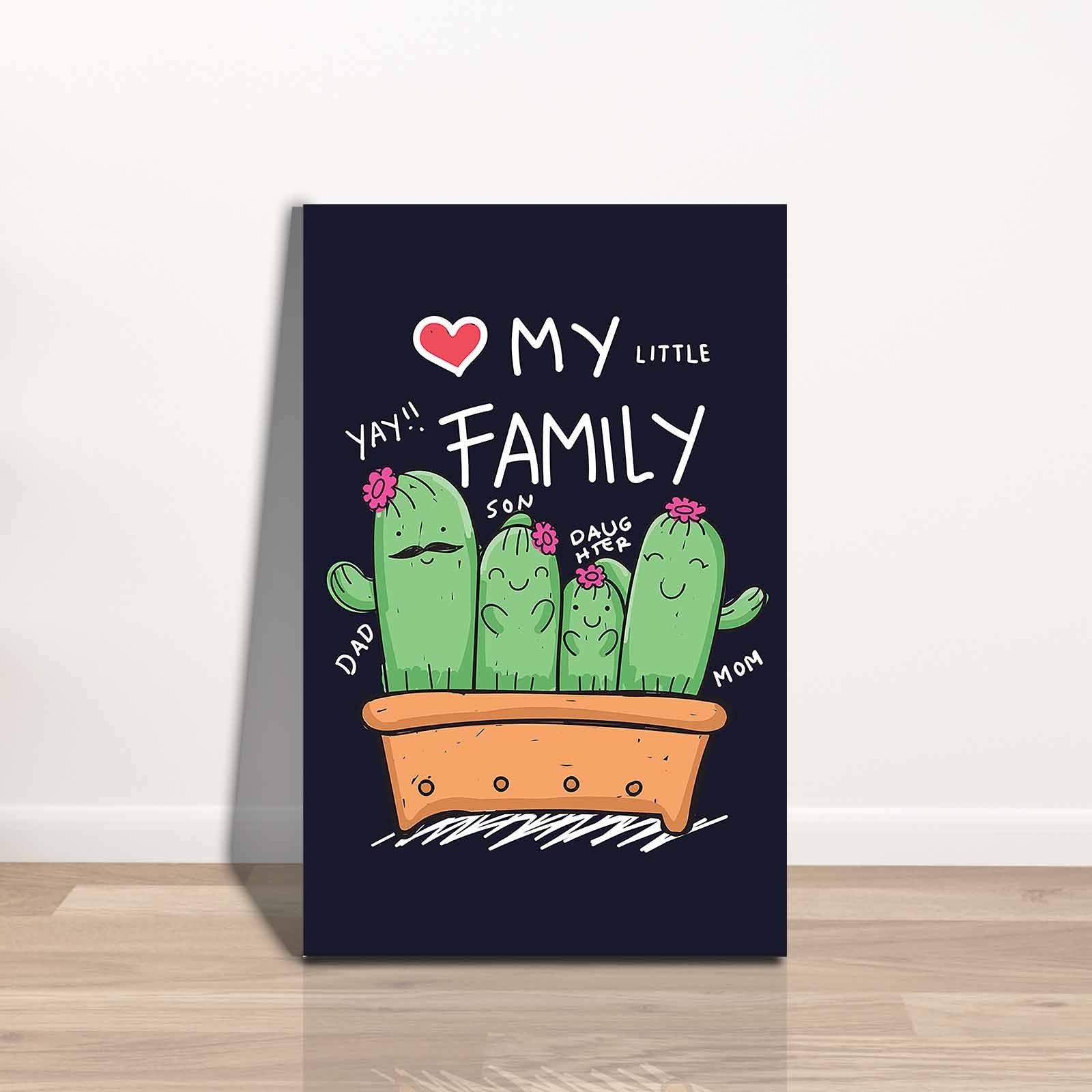 Quadro Decorativo em Tela 45x70cm - Pintura Multicolor com Moldura de Pinho Natural