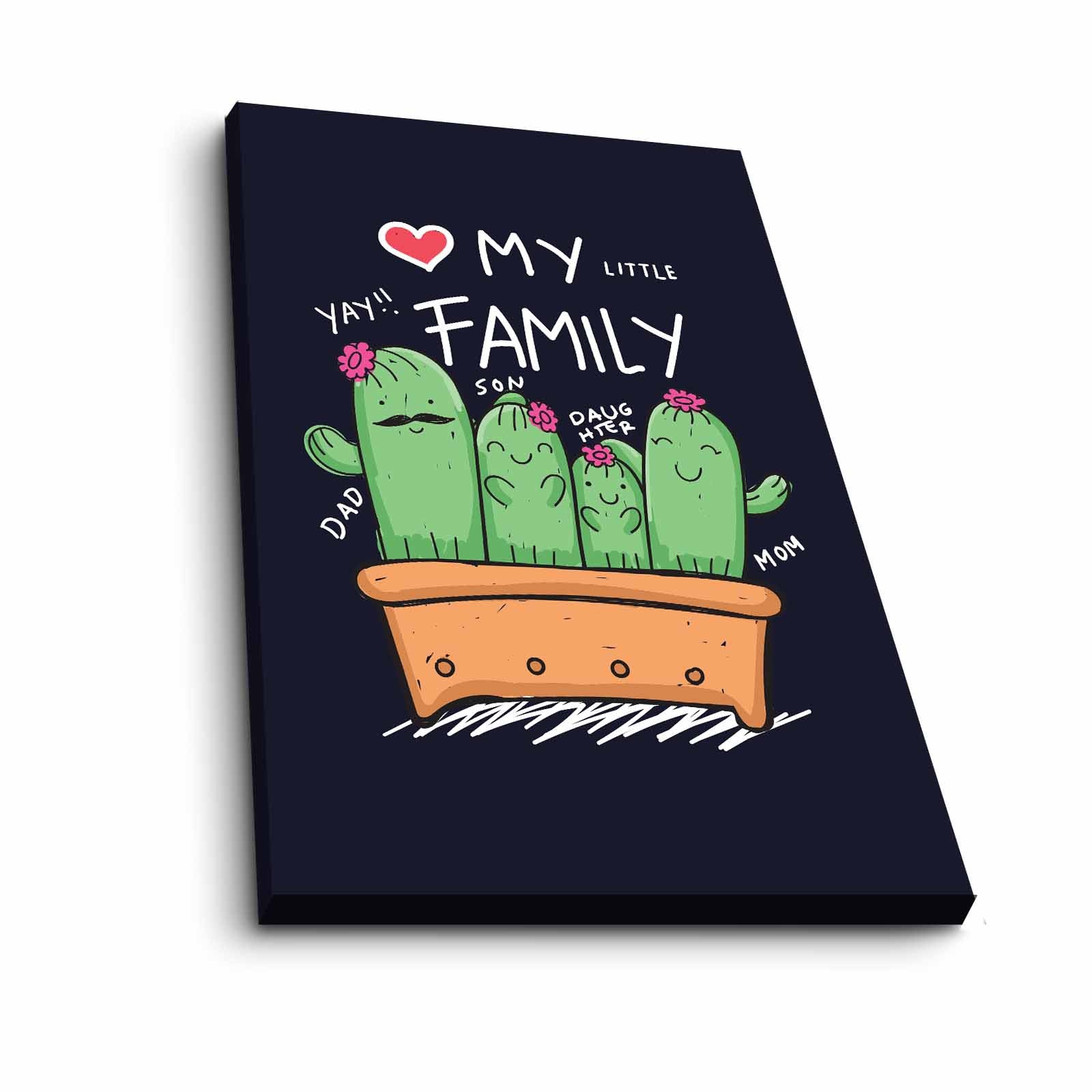 Quadro Decorativo em Tela 45x70cm - Pintura Multicolor com Moldura de Pinho Natural