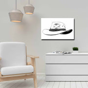 Quadro Decorativo em Tela 45x70cm - Pintura Multicolor com Moldura de Pinho Natural