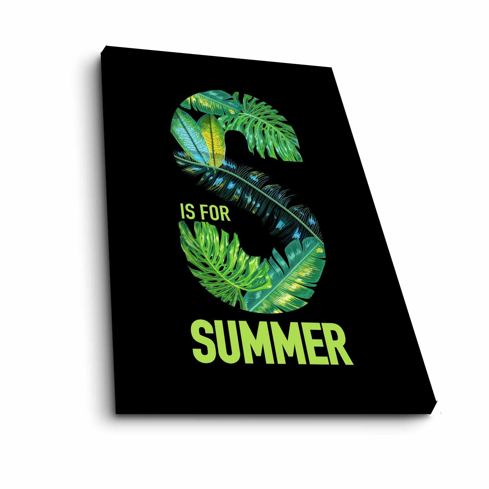 Quadro Decorativo em Tela 45x70cm - Pintura Multicolor com Moldura de Pinho Natural