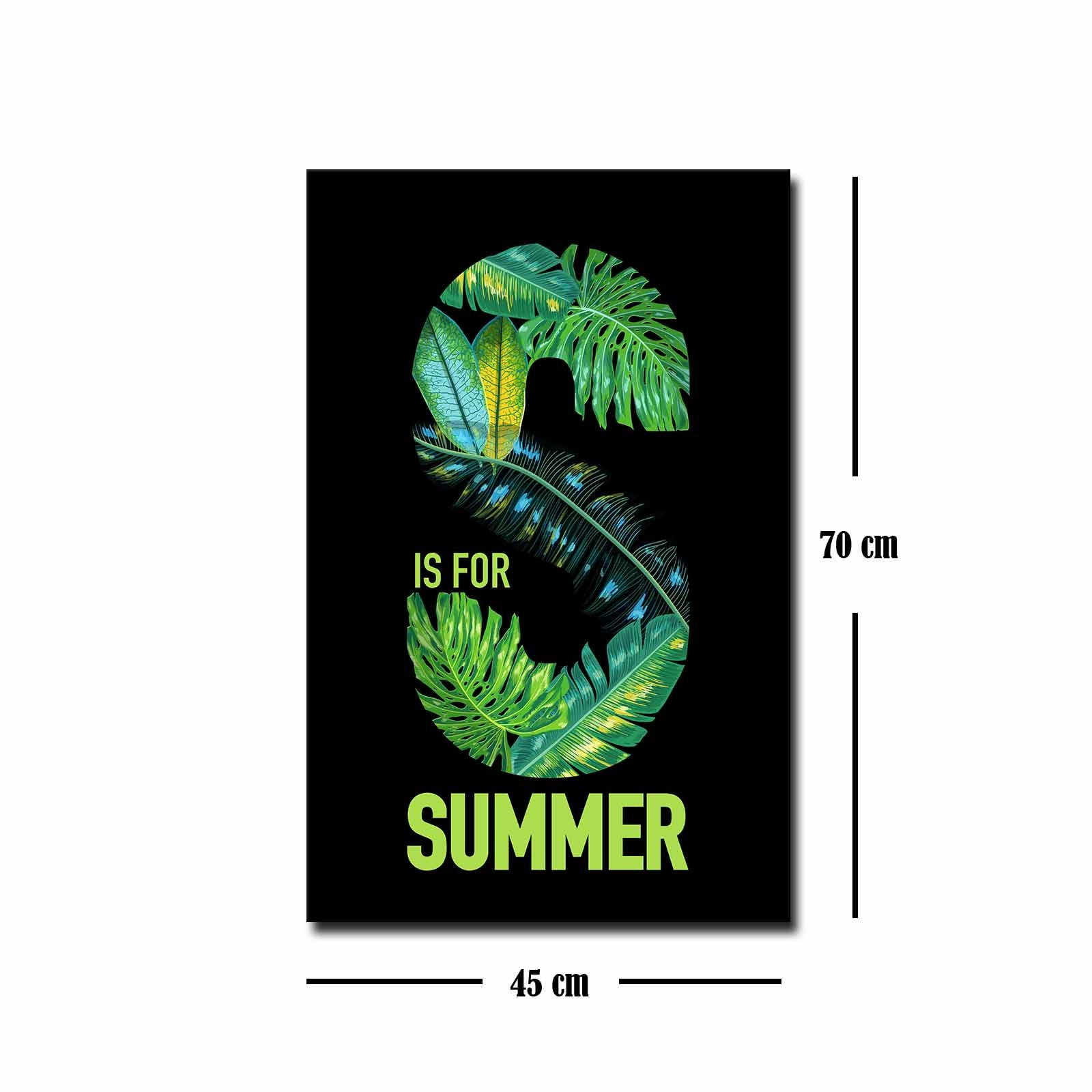 Quadro Decorativo em Tela 45x70cm - Pintura Multicolor com Moldura de Pinho Natural