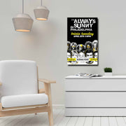 Quadro Decorativo em Tela 45x70cm - Pintura Multicolor com Moldura de Pinho Natural