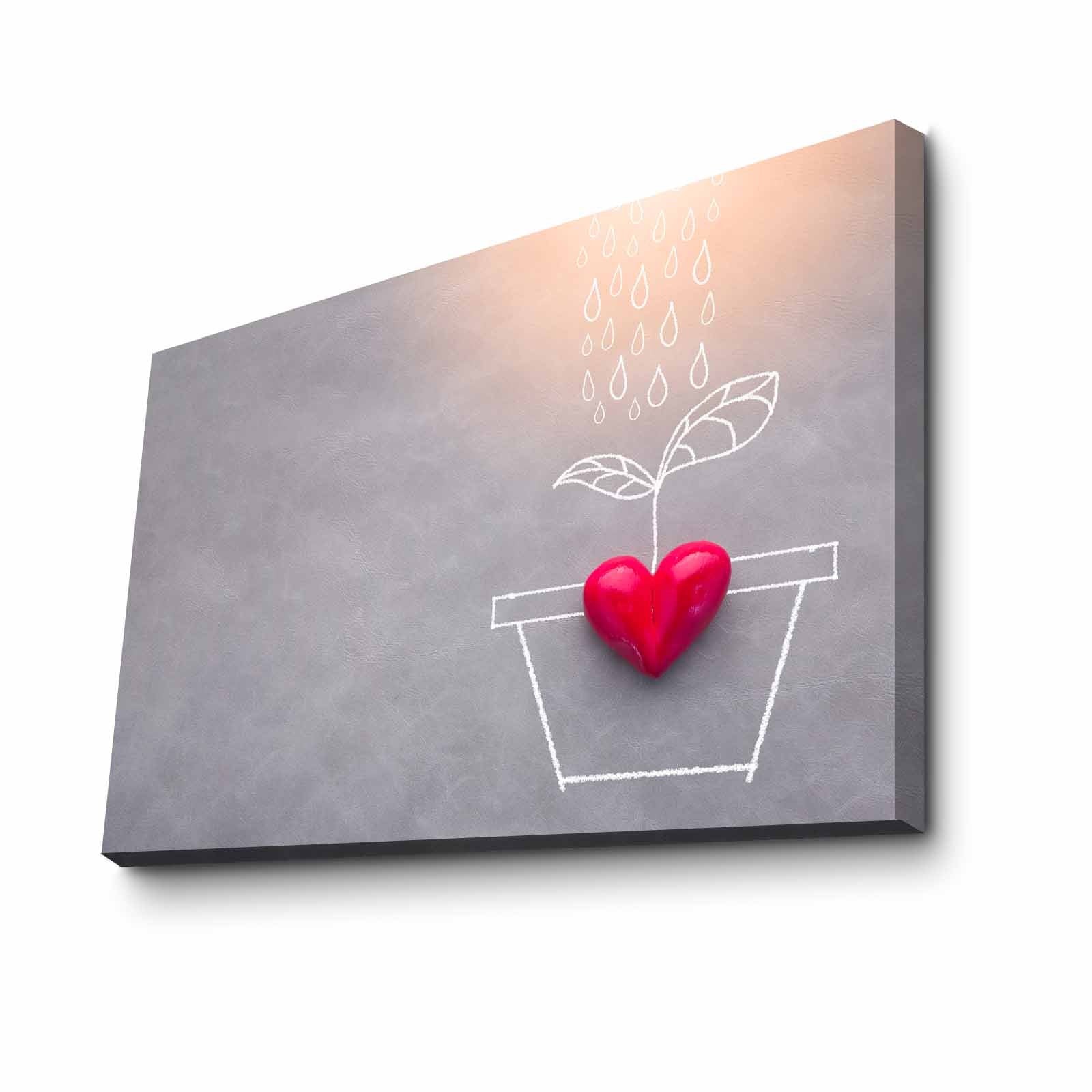 Quadro Decorativo em Tela 45x70cm - Pintura Multicolor com Moldura de Pinho Natural