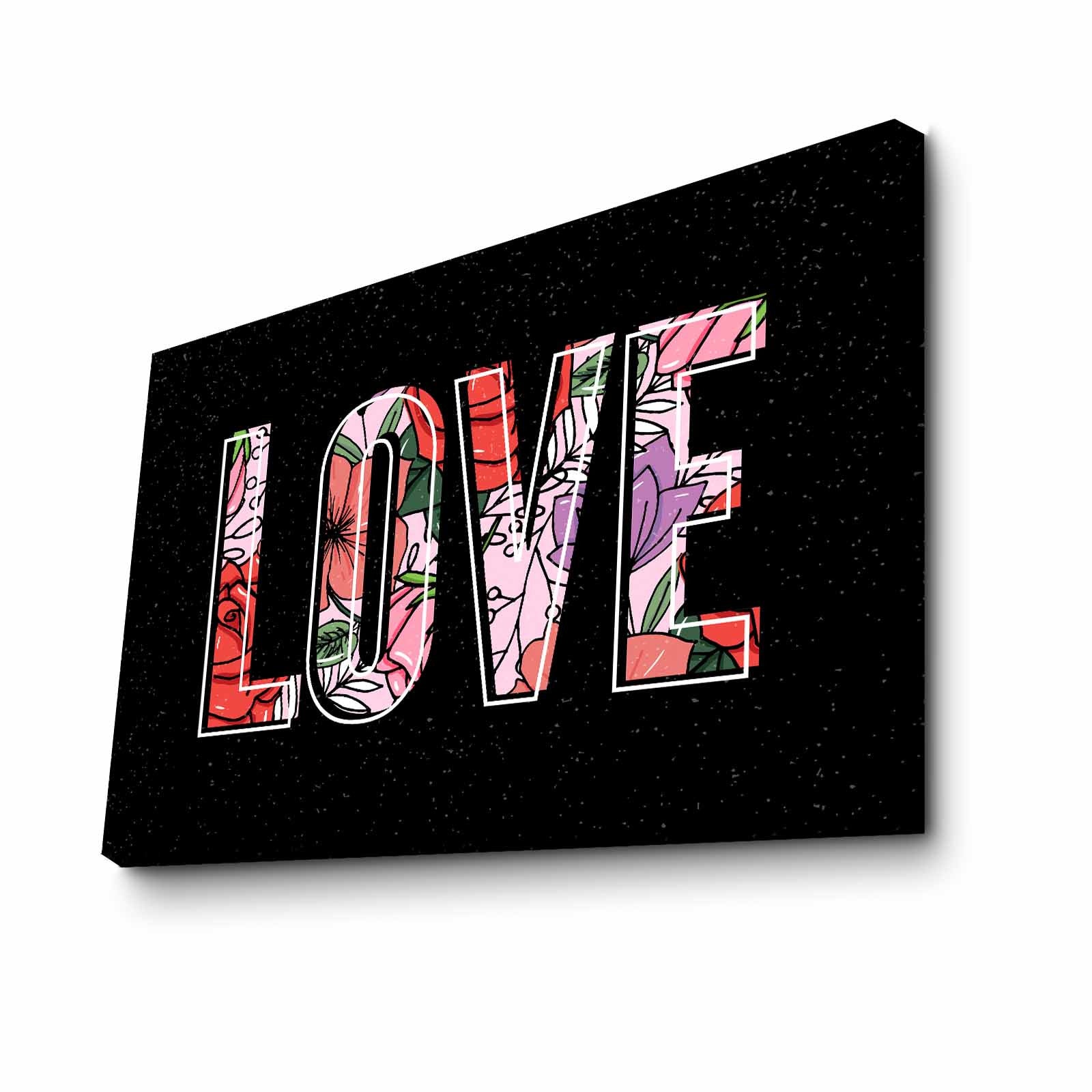 Quadro Decorativo em Tela 45x70cm - Pintura Multicolor com Moldura de Pinho Natural