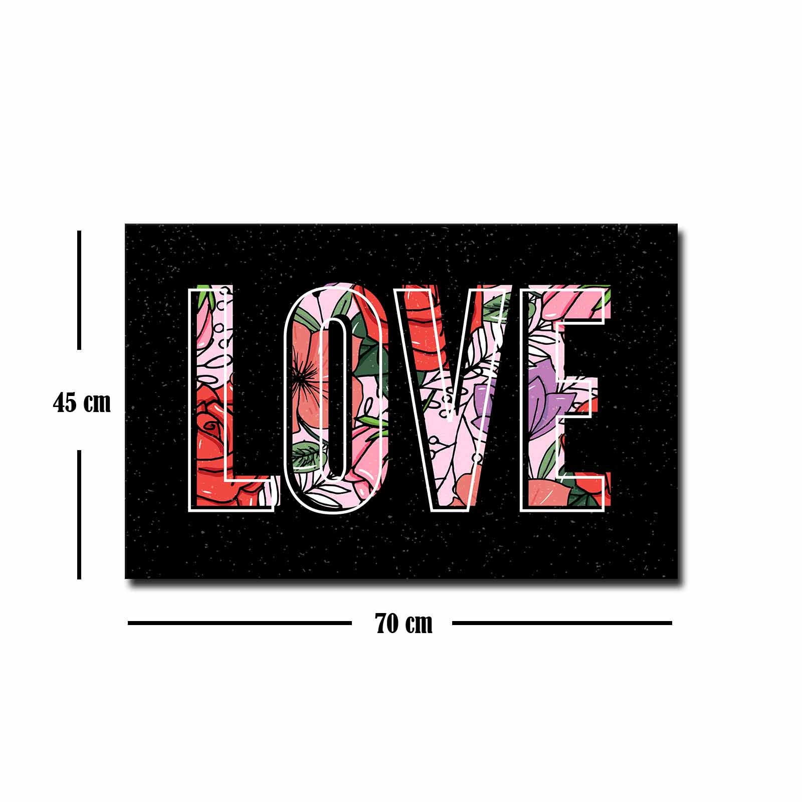 Quadro Decorativo em Tela 45x70cm - Pintura Multicolor com Moldura de Pinho Natural