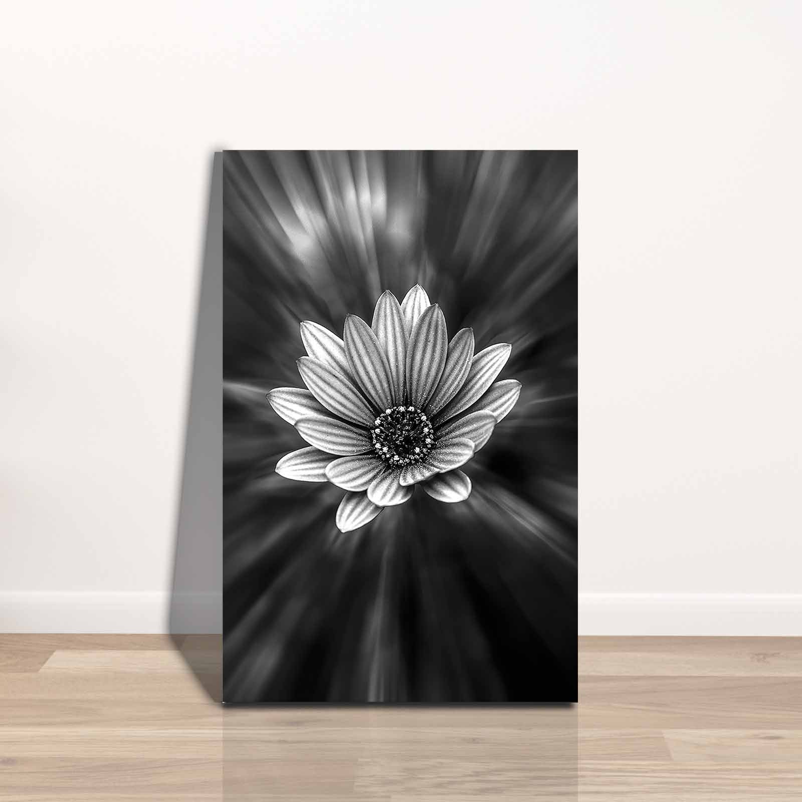 Quadro Decorativo em Tela 45x70cm - Pintura Multicolor com Moldura de Pinho Natural