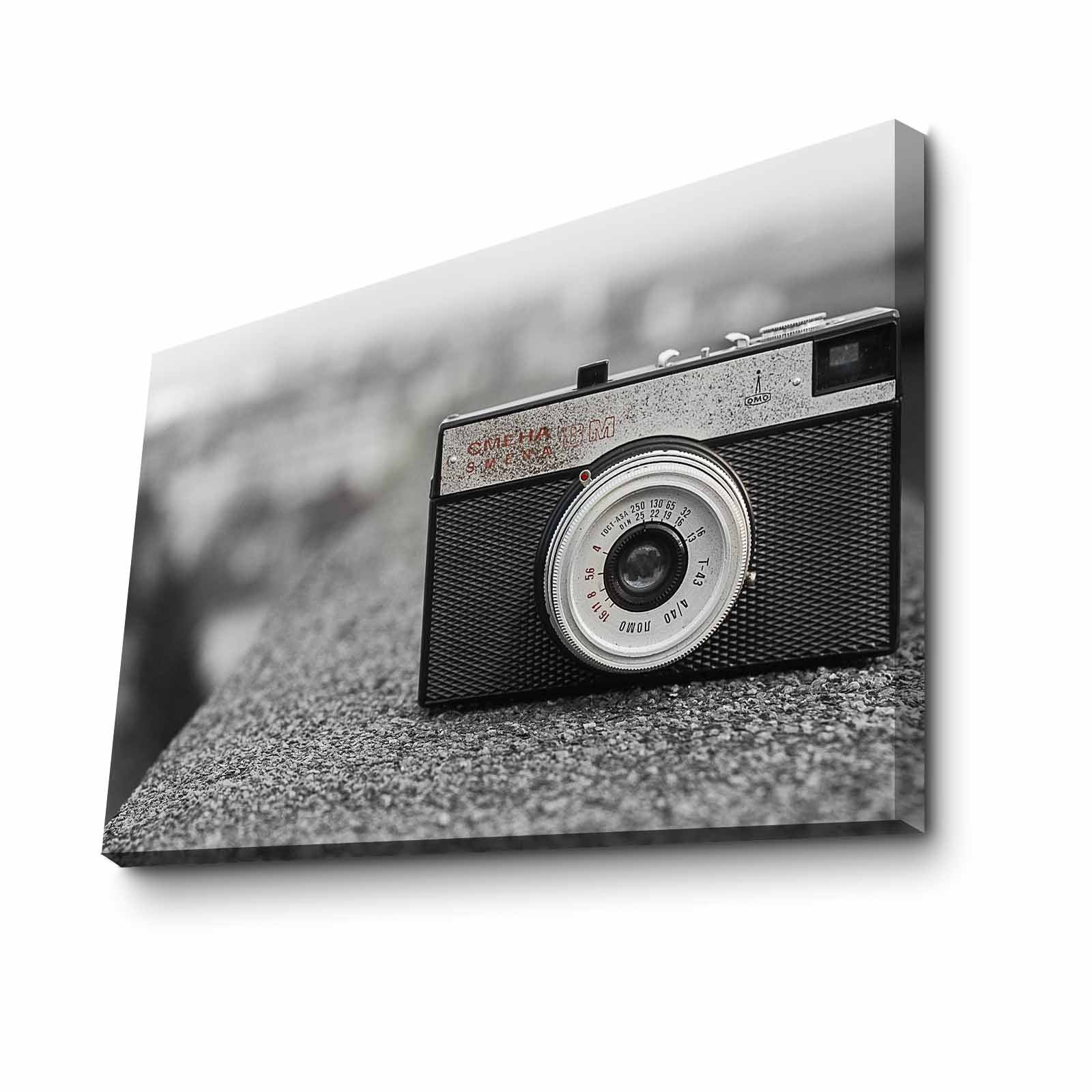 Quadro Decorativo em Tela 45x70cm - Pintura Multicolor com Moldura de Pinho Natural