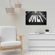 Quadro Decorativo em Tela 45x70cm - Pintura Multicolor com Moldura de Pinho Natural