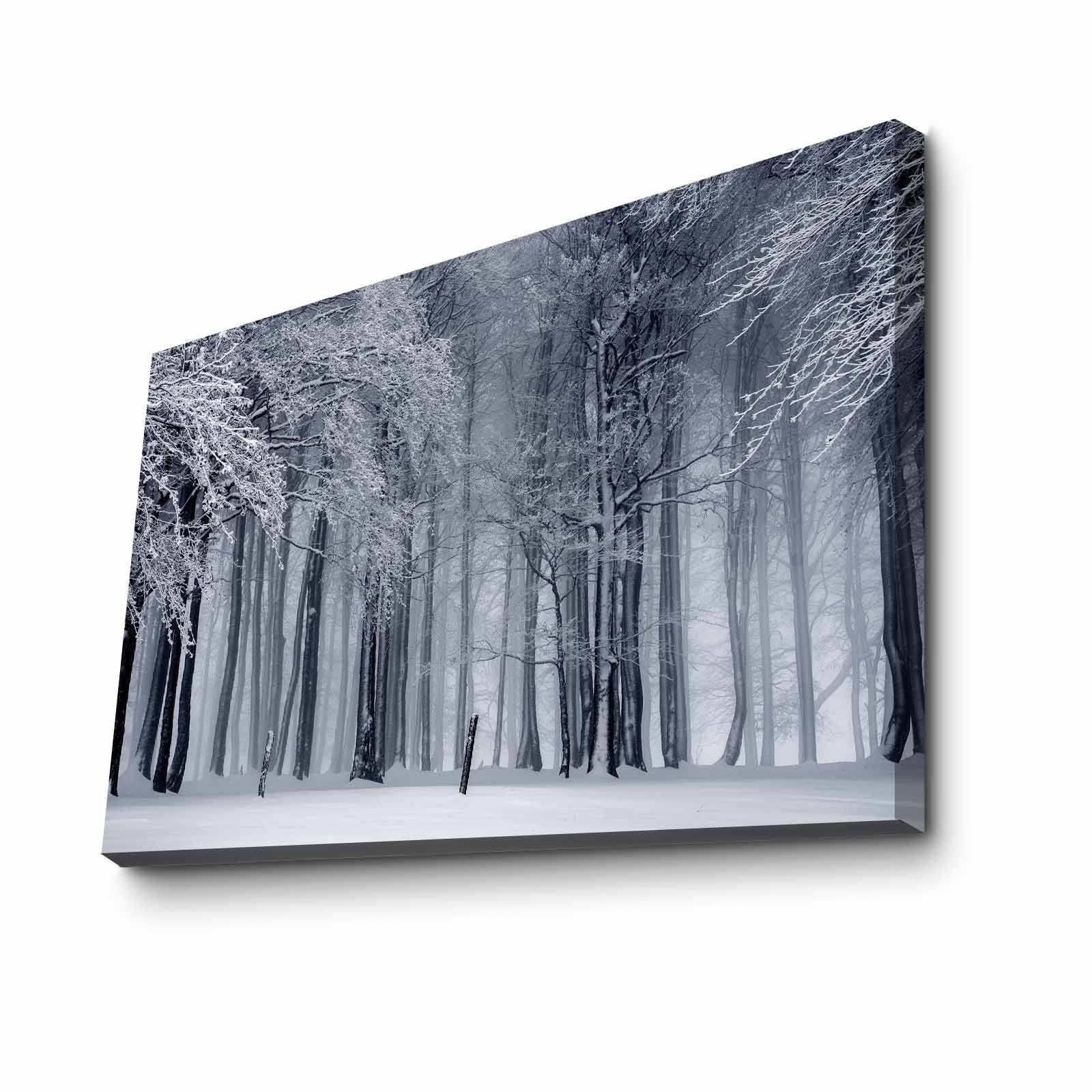 Quadro Decorativo em Tela 45x70cm - Pintura Multicolor com Moldura de Pinho Natural