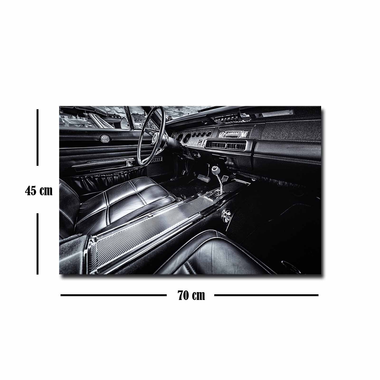 Quadro Decorativo em Tela 45x70cm - Pintura Multicolor com Moldura de Pinho Natural