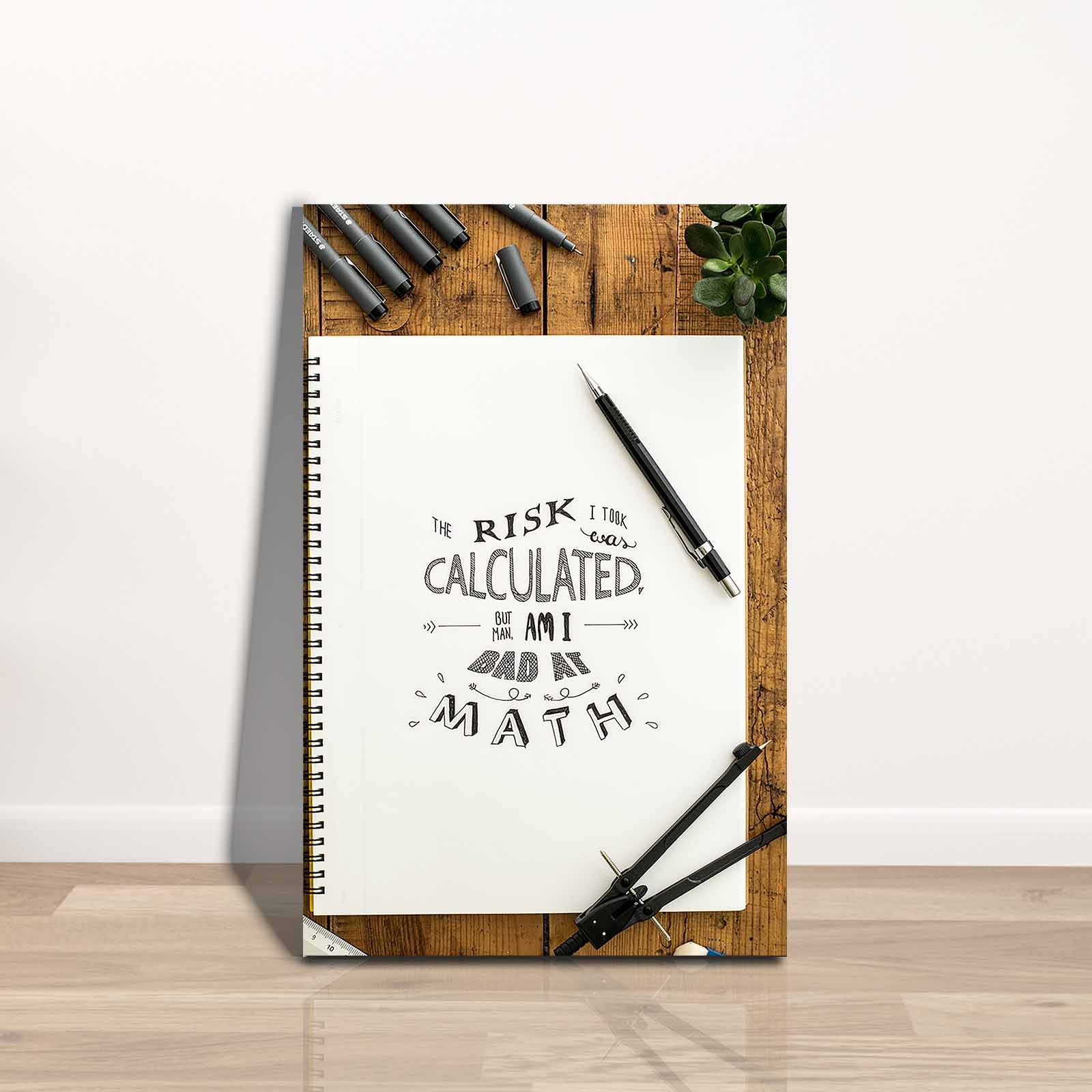 Quadro Decorativo em Tela 45x70cm - Pintura Multicolor com Moldura de Pinho Natural