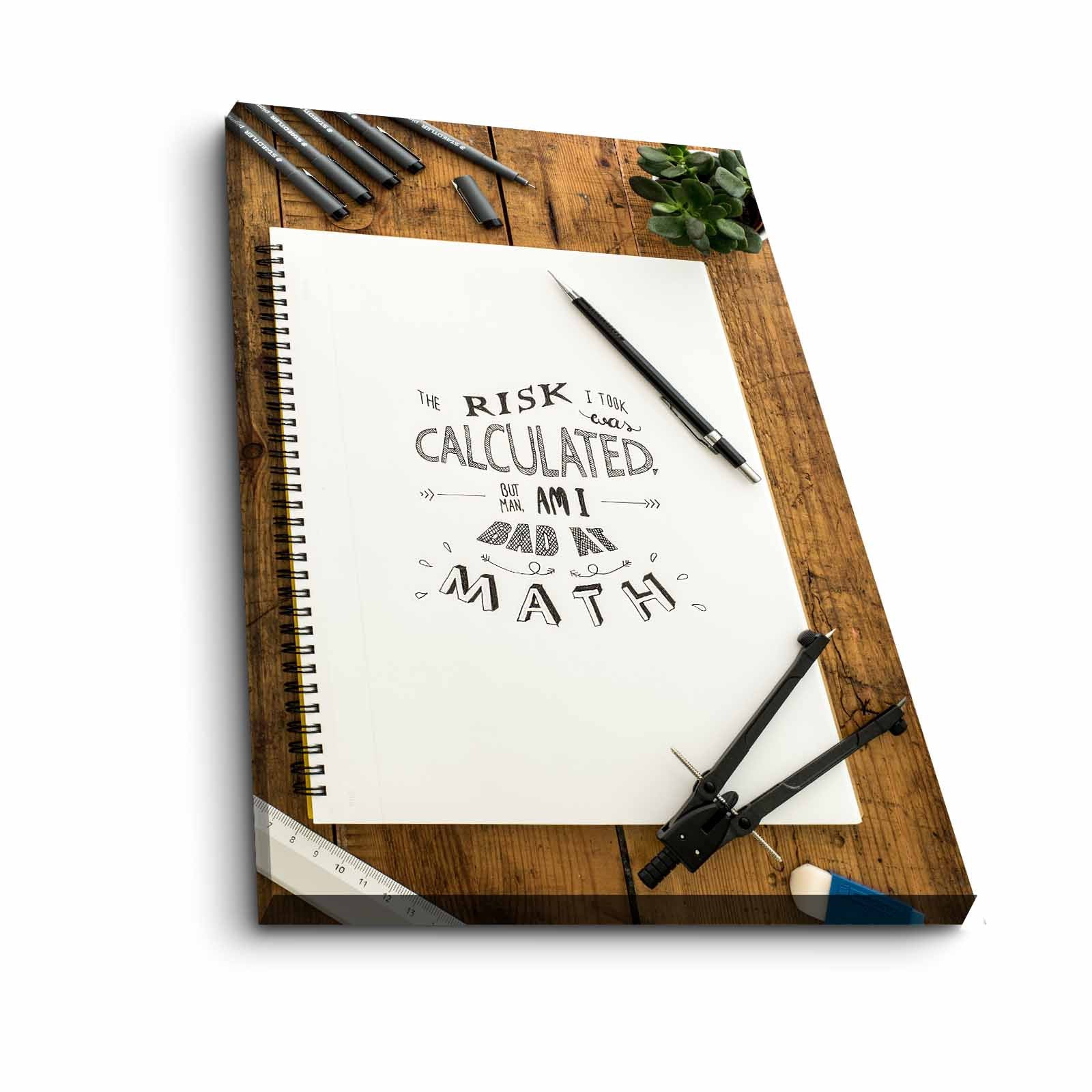 Quadro Decorativo em Tela 45x70cm - Pintura Multicolor com Moldura de Pinho Natural