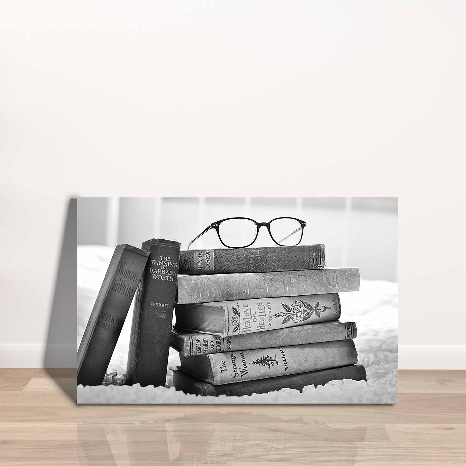 Quadro Decorativo em Tela 45x70cm - Pintura Multicolor com Moldura de Pinho Natural