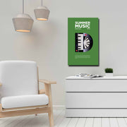 Quadro Decorativo em Tela 45x70cm - Pintura Multicolor com Moldura de Pinho Natural