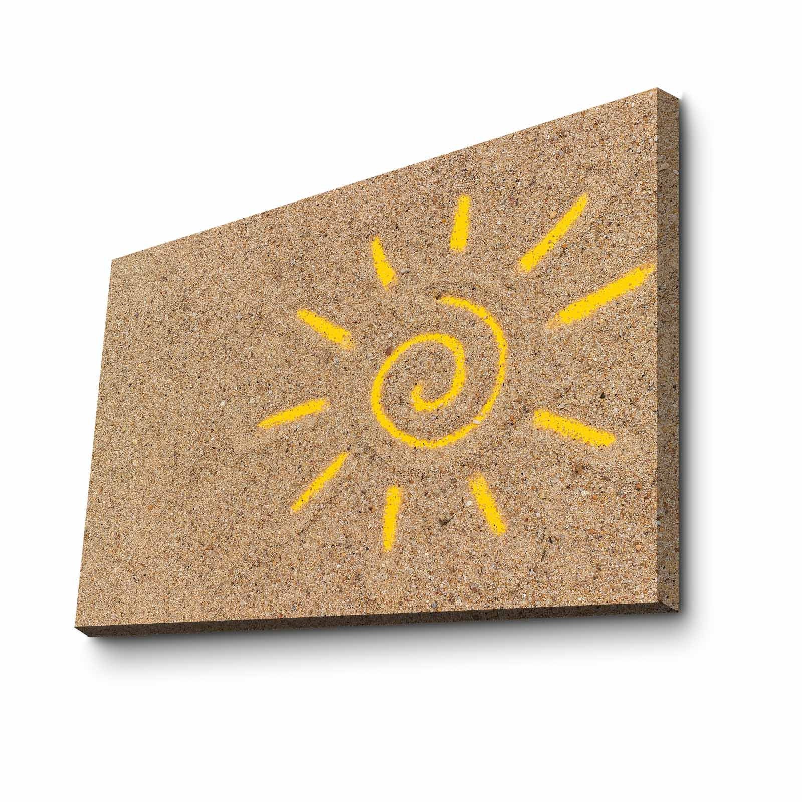 Quadro Decorativo em Tela 45x70cm - Pintura Multicolor com Moldura de Pinho Natural