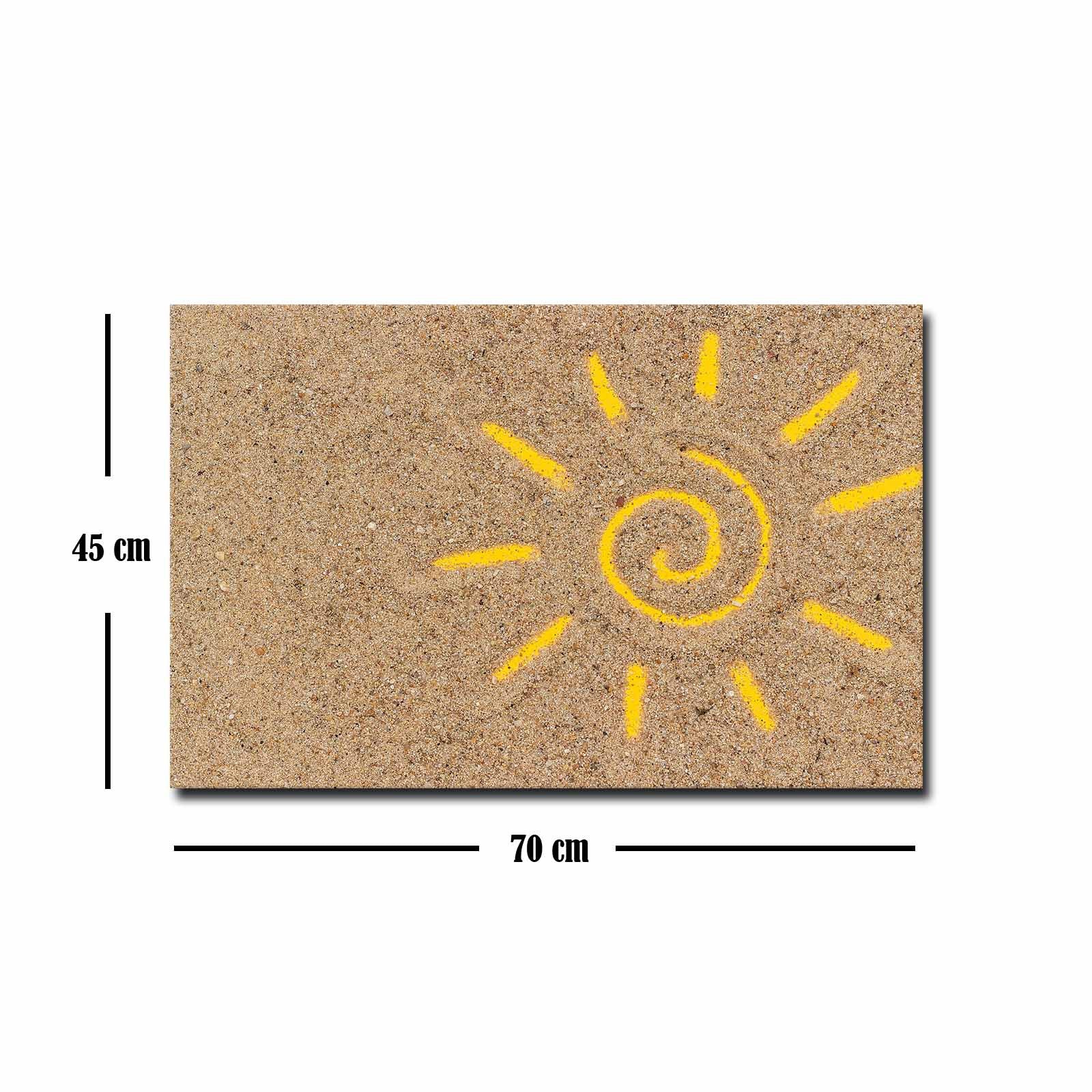 Quadro Decorativo em Tela 45x70cm - Pintura Multicolor com Moldura de Pinho Natural