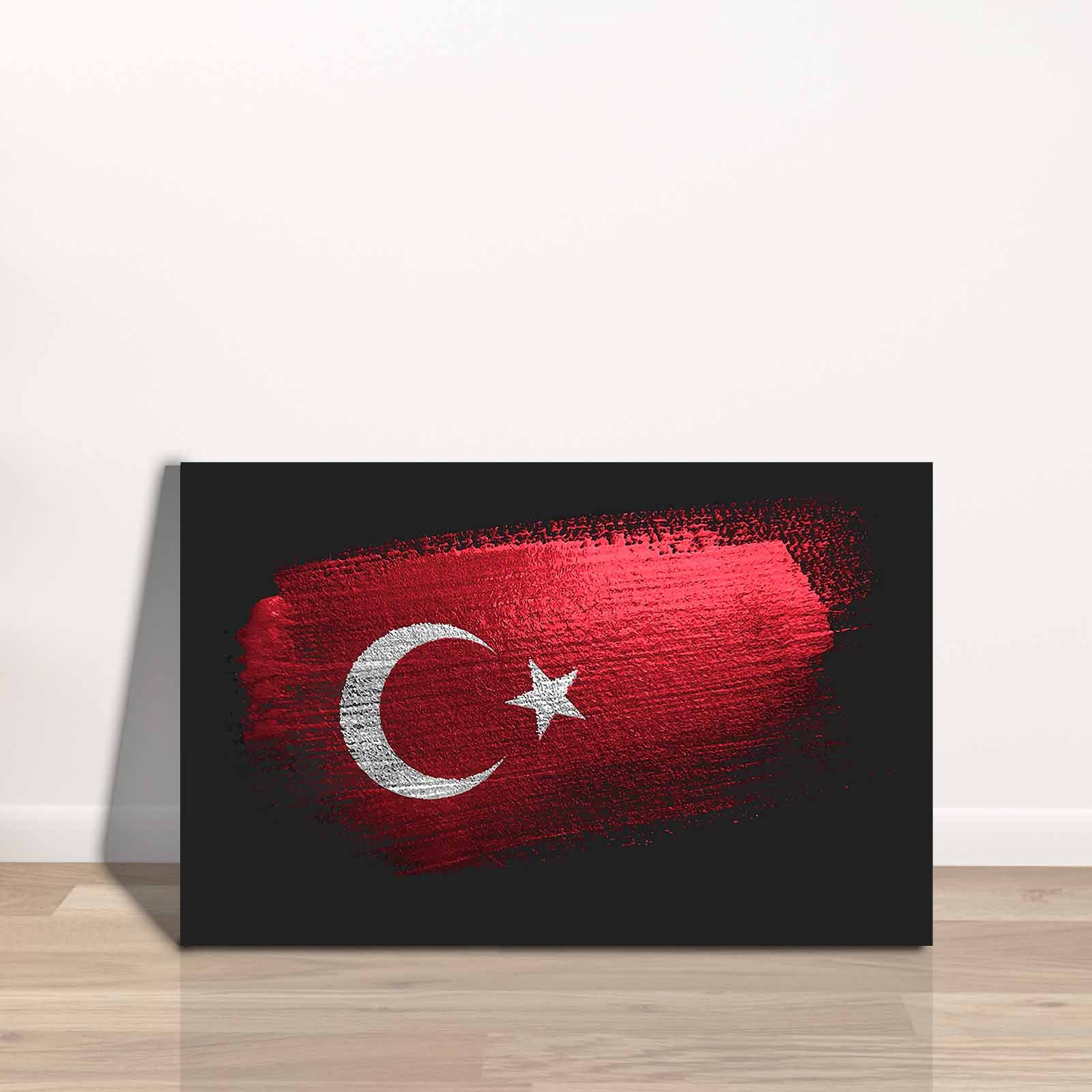 Quadro Decorativo em Tela 45x70cm - Pintura Multicolor com Moldura de Pinho Natural