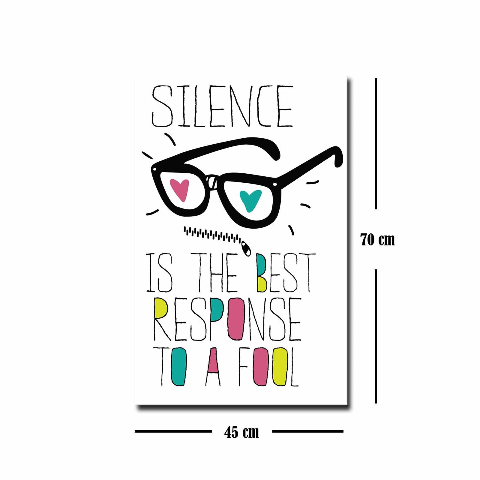 Quadro Decorativo em Tela 45x70cm - Pintura Multicolor com Moldura de Pinho Natural